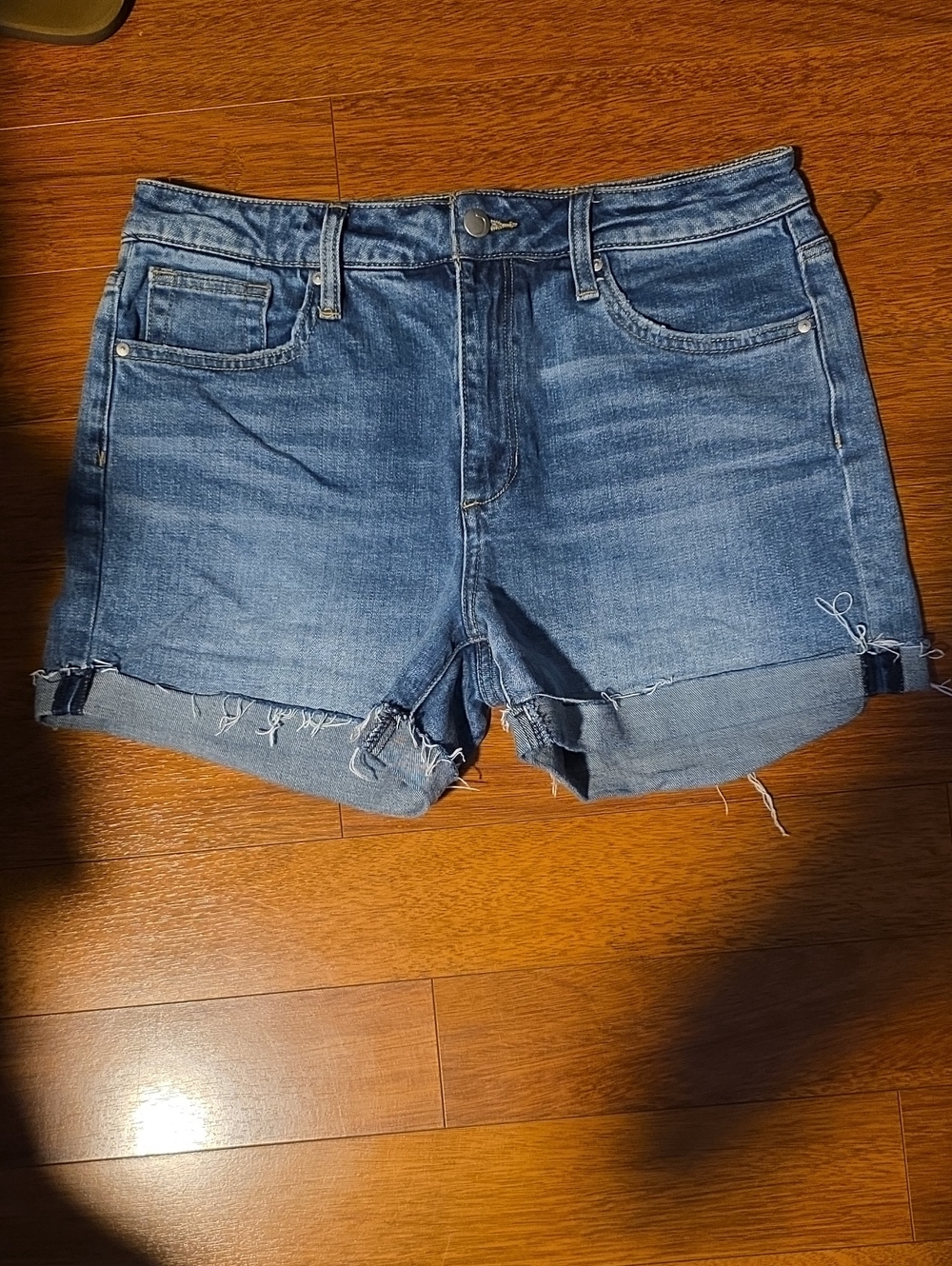 Joe's Jeans Frayed Cuffed Denim Shorts - Blue